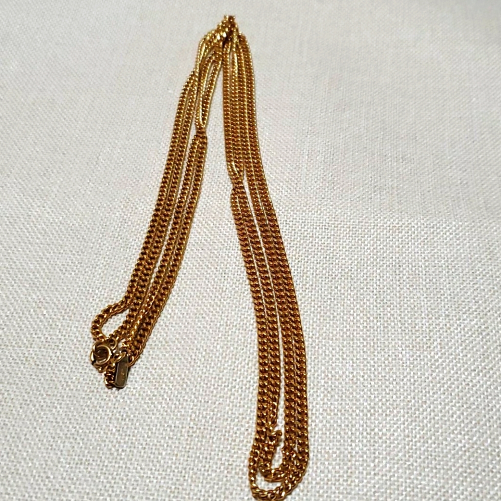 Vintage Monet Double Strand Gold Tone Chain